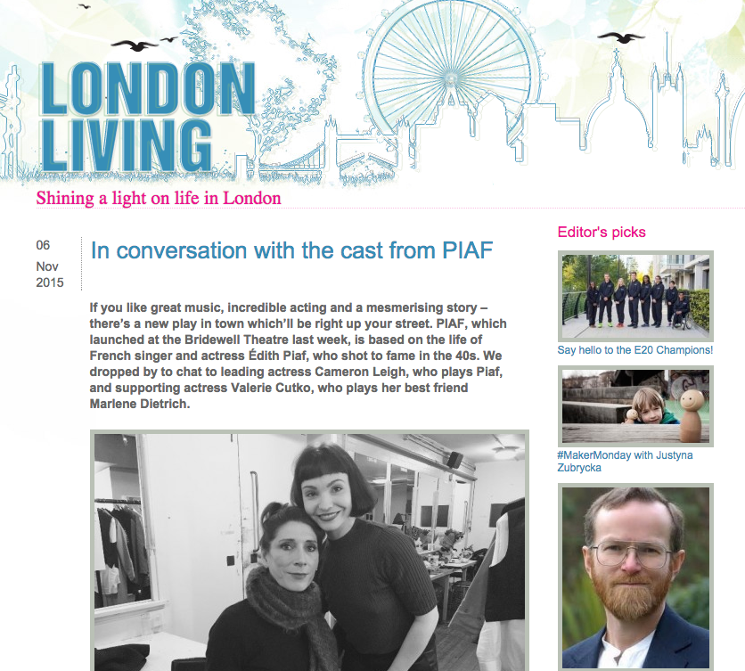 London Living: In conversation with the cast from Piaf